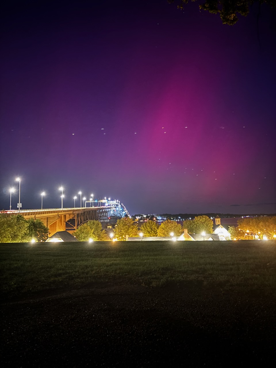 Aurora borealis over Virginia