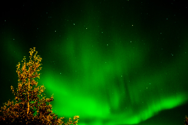 Aurora borealis over Alaska
