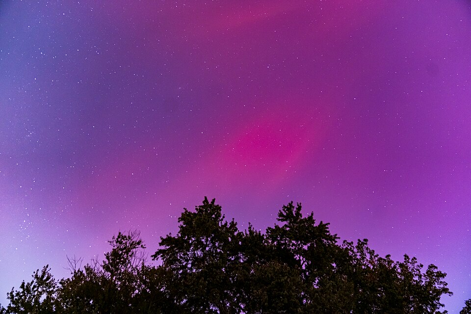 Aurora borealis over Virginia