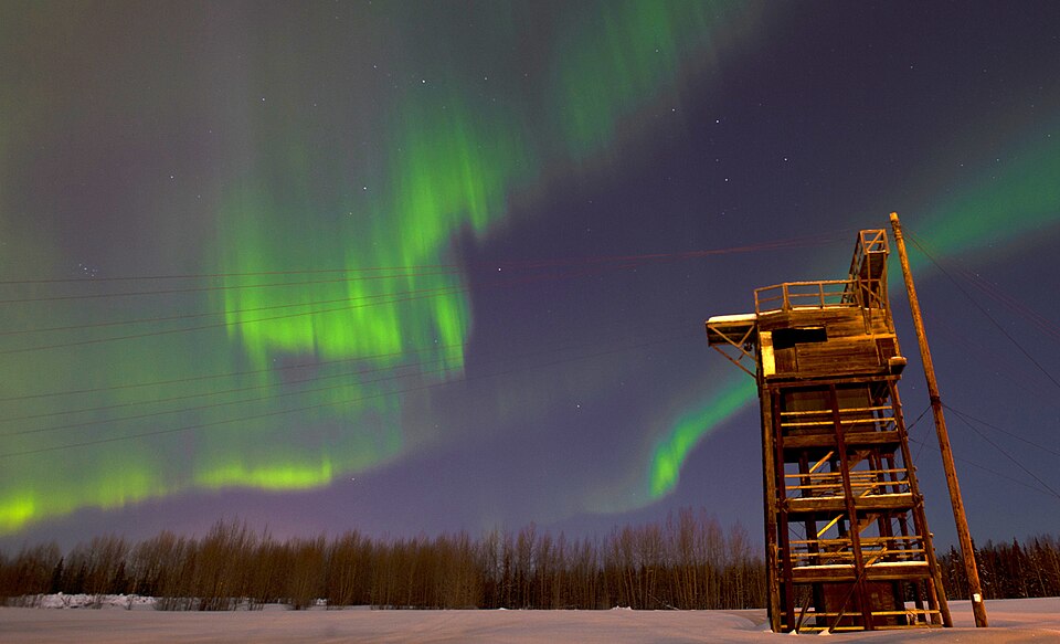 Aurora borealis over Georgia
