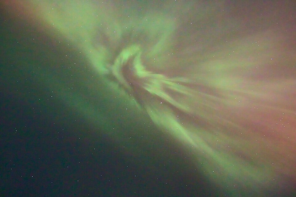 Aurora borealis over Iowa