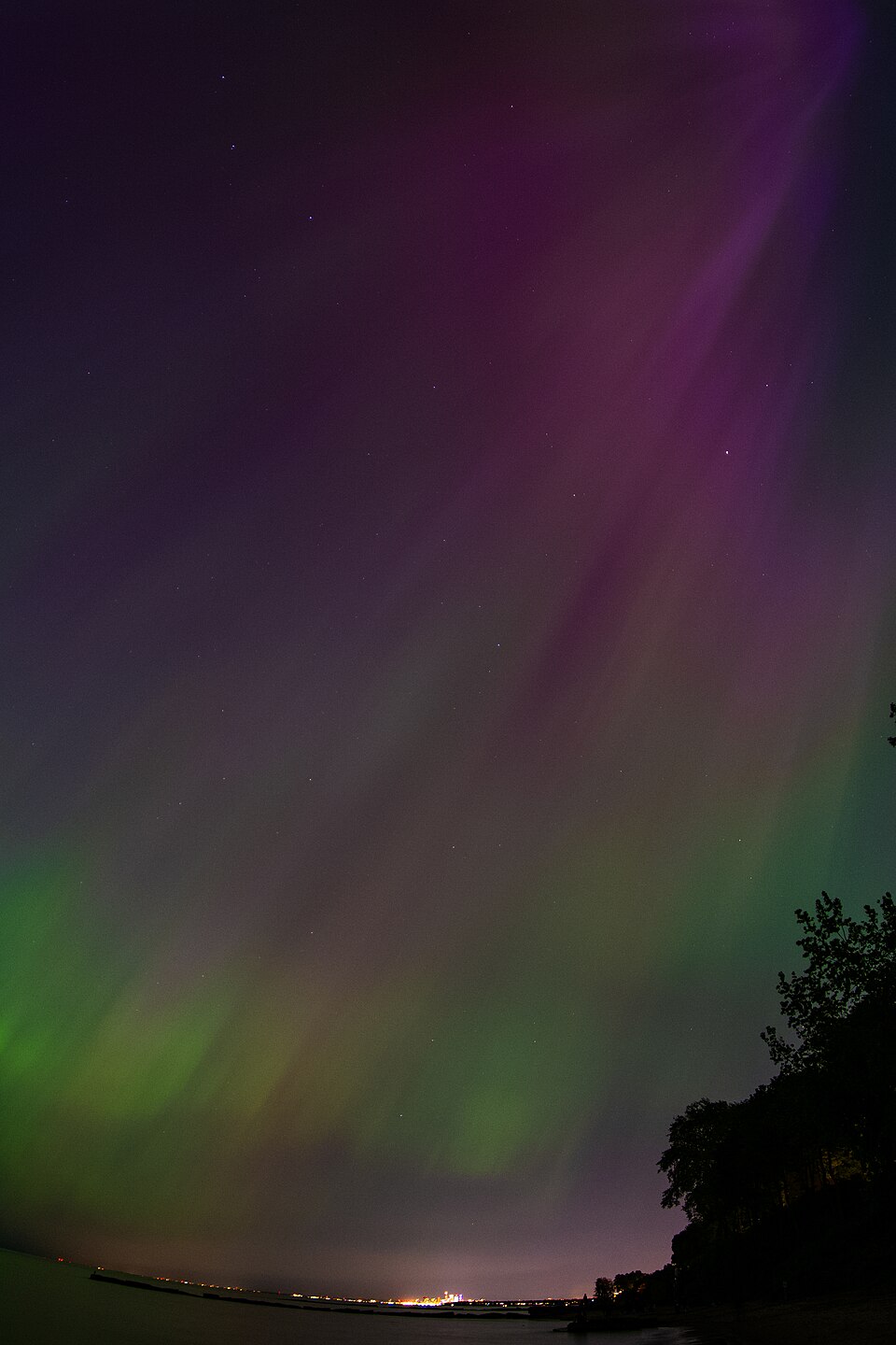 Aurora borealis over Ohio