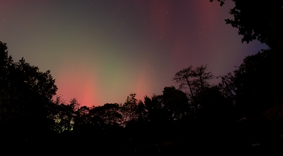 Aurora borealis over New Jersey