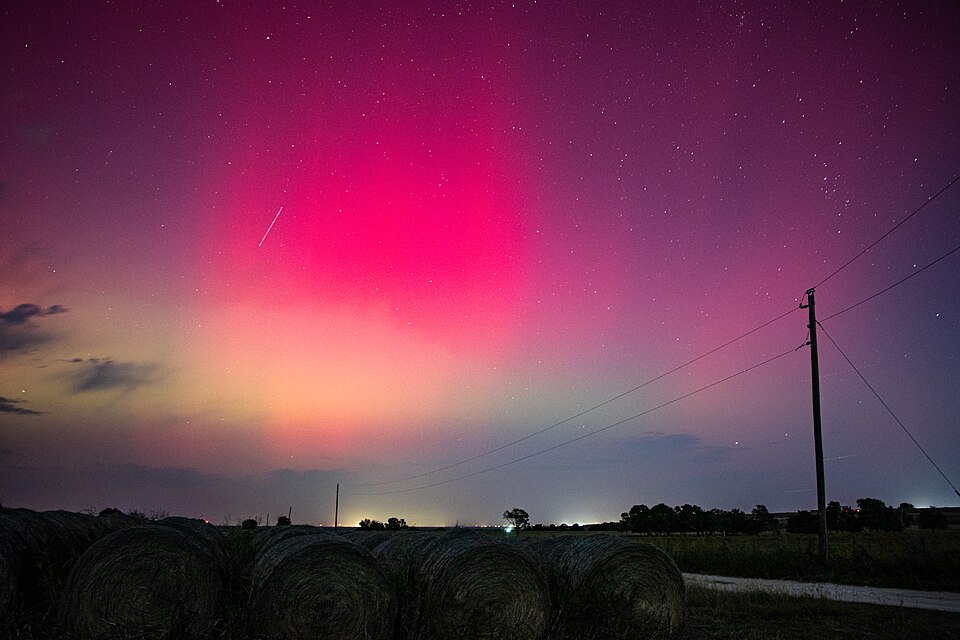 Aurora borealis over Texas