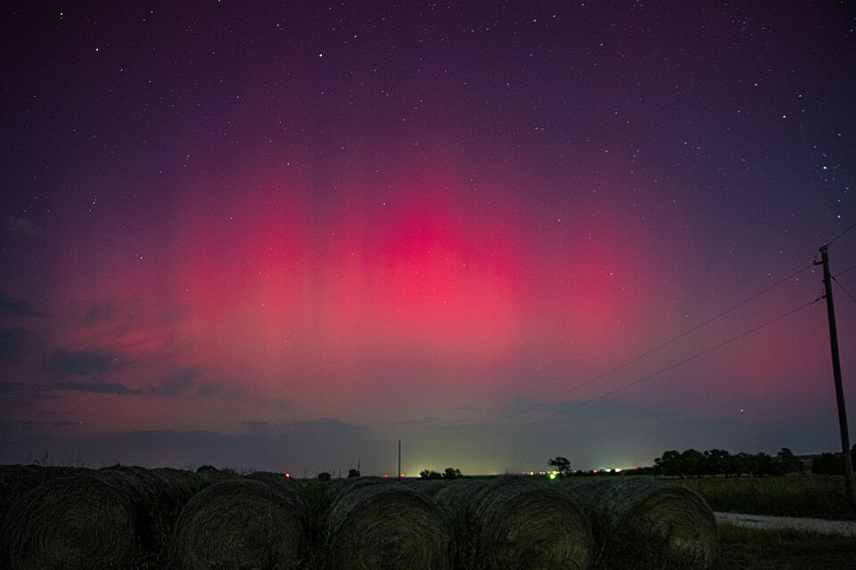 Aurora borealis over Texas