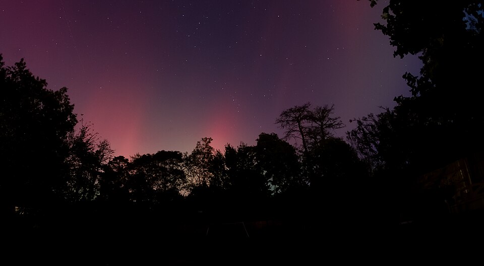 Aurora borealis over New Jersey