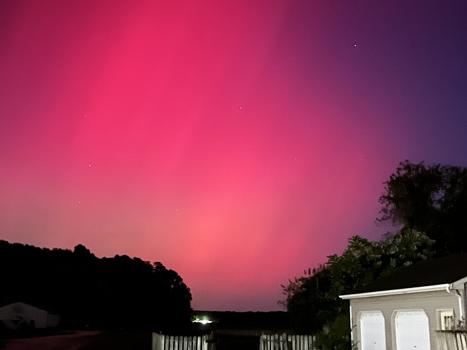 Aurora borealis over Maryland