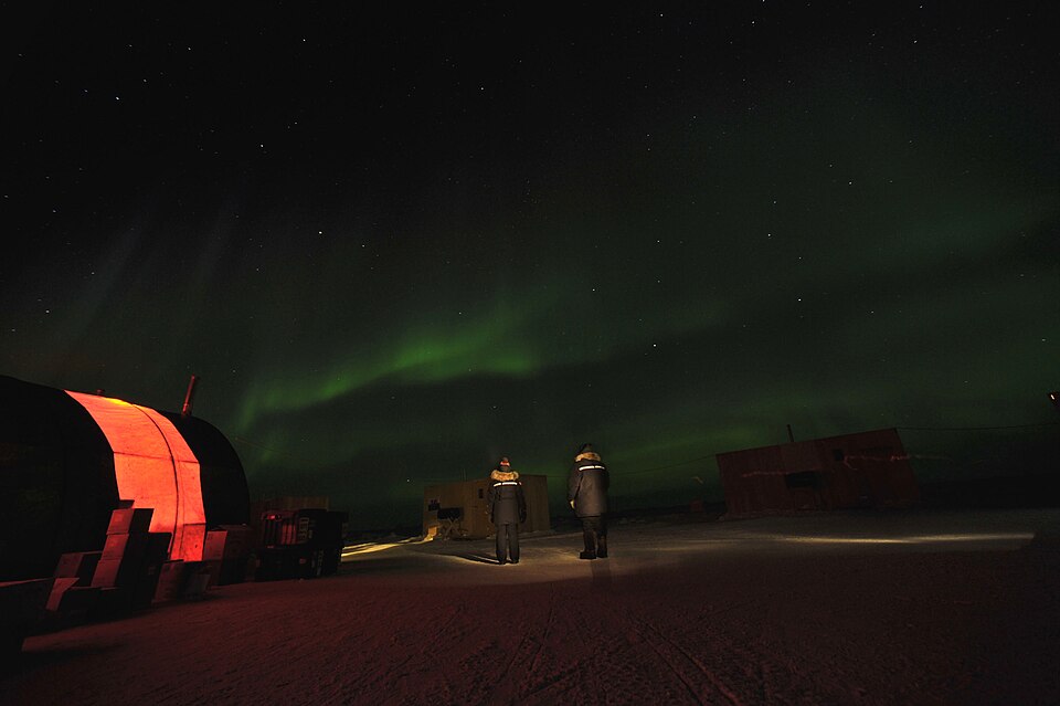 Aurora borealis over Georgia
