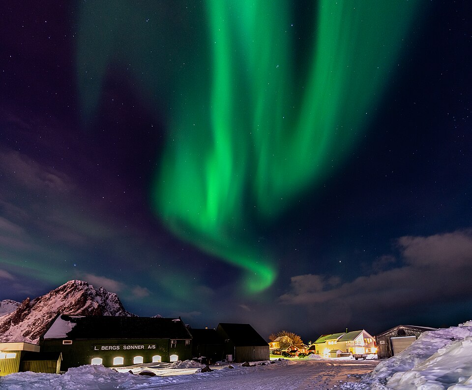 Aurora borealis over Svolvær