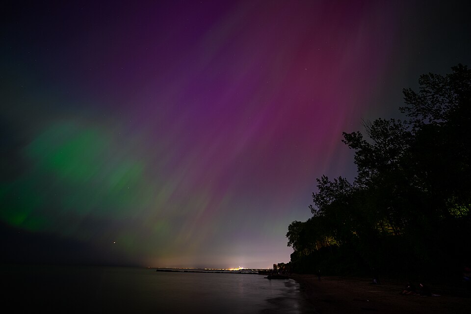 Aurora borealis over Ohio
