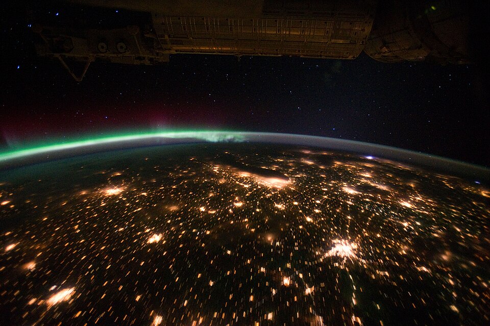 Aurora borealis over Iowa