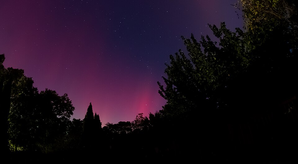 Aurora borealis over New Jersey