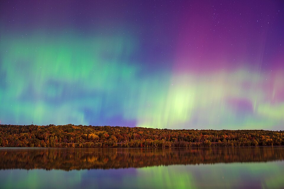 Aurora borealis over Georgia