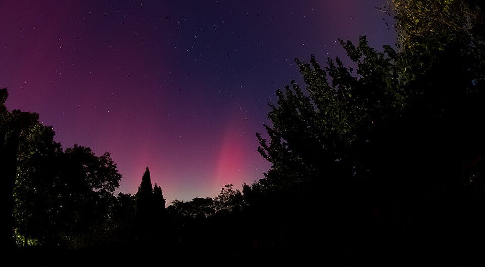 Aurora borealis over New Jersey