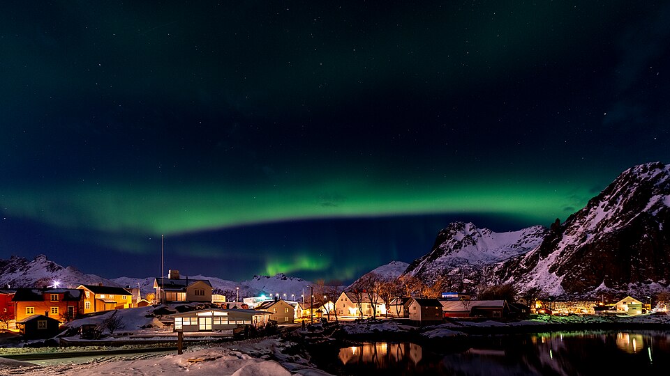 Aurora borealis over Svolvær