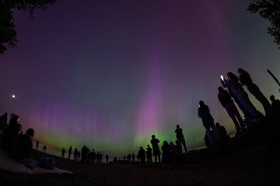 Aurora borealis over Ohio