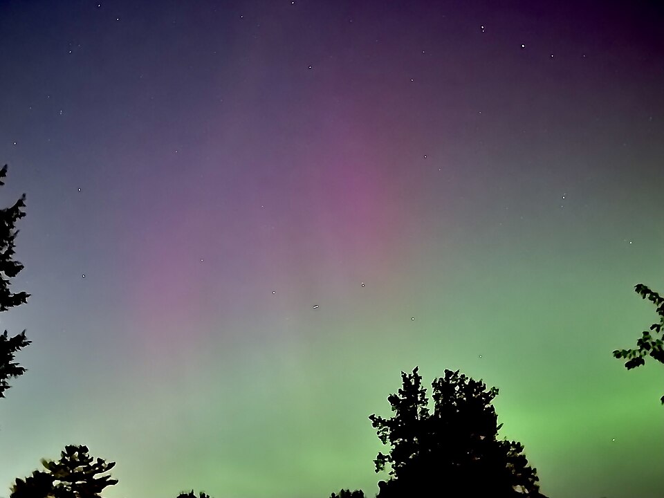 Aurora borealis over Indiana