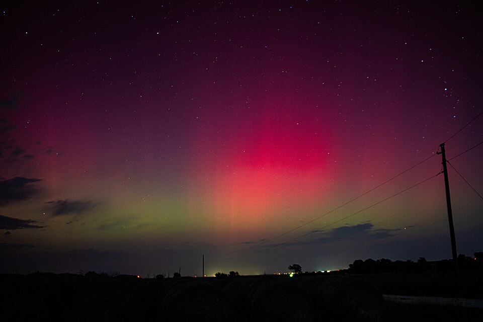 Aurora borealis over Texas