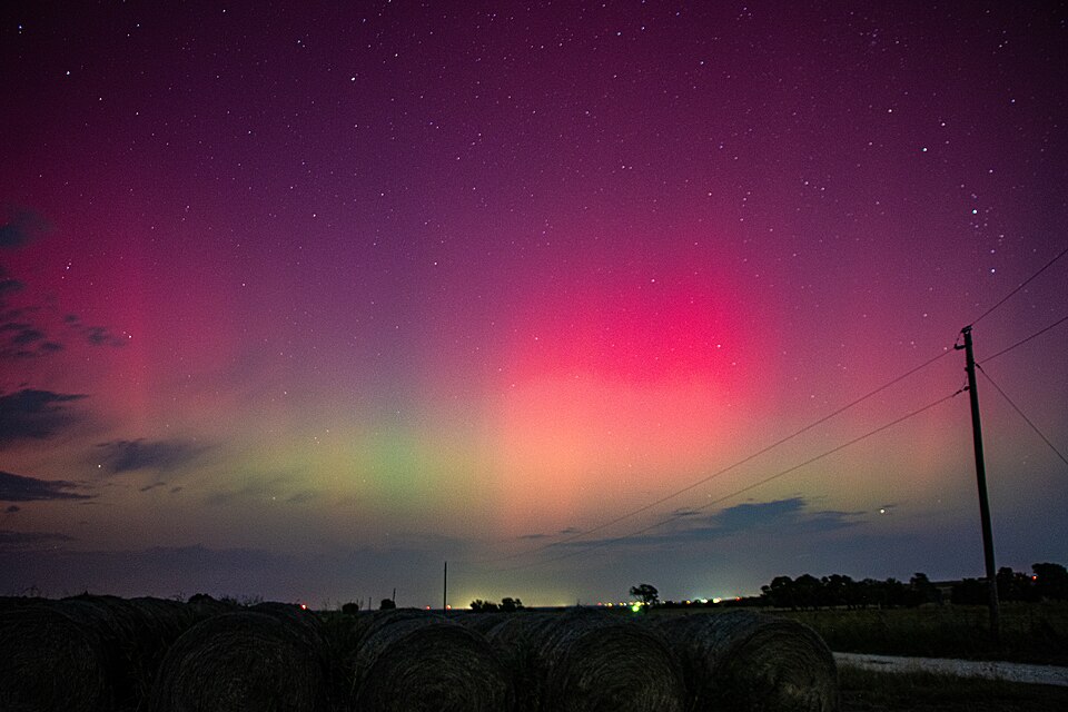 Aurora borealis over Texas