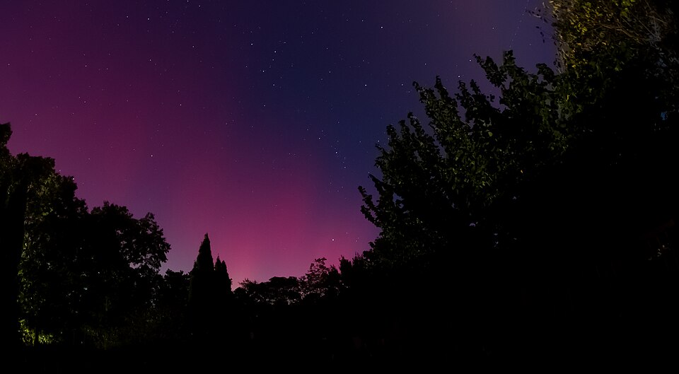 Aurora borealis over New Jersey